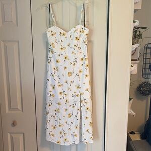 Floral White and Yellow Women's H&M Dress NWOT